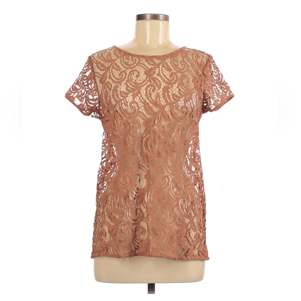 Women's Ann Taylor LOFT Semi-Sheer Lace Blouse. Size Medium.